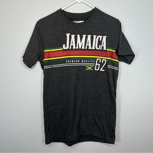 Jamaica Shirt Adult Medium Gray Red Yellow Green Casual Outdoors Lifestyle Mens